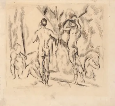 Bather Study After Paul Cezannes Painting