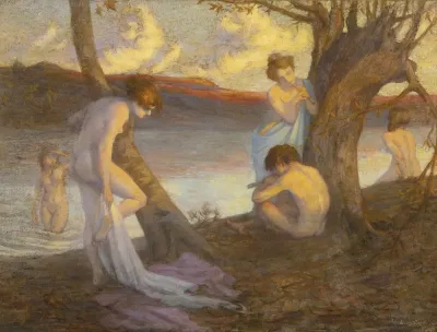 Bathers Along A Riverbank 2