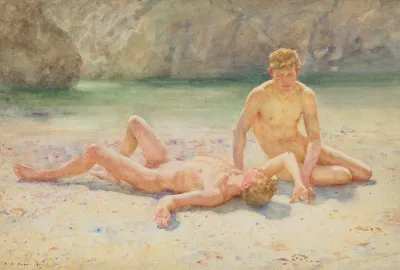 Bathing Group Noonday Heat
