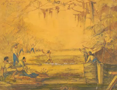 Bathing In Chattahouchee River Georgia With Difficulty July 1864