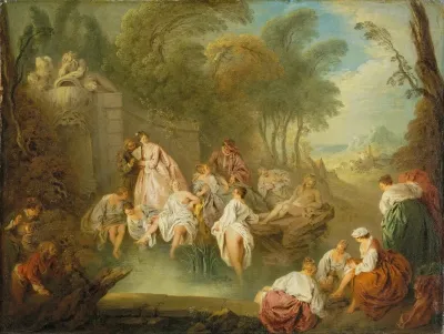 Bathing Party In A Park