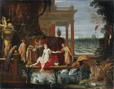 Bathseba In The Bath Receiving The Letter From King David