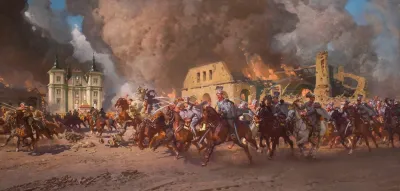 Battle Between 1st Brigade Of Polish Legions And Russian Troops In Urzedow In July 1915 Belina Chasing Russians Out Of Urzedow