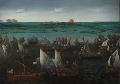 Battle Between Dutch And Spanish Ships On The Haarlemmermeer