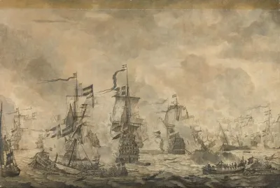 Battle Between The Dutch And Swedish Fleets In The Sound 8 November 1658 2