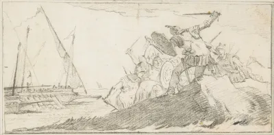 Battle By The Sea Coast