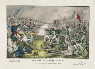 Battle Of Buena Vista Fought Feby 23rd 1847 In Which The American Army Under Gel Taylor Were Completely Victorious