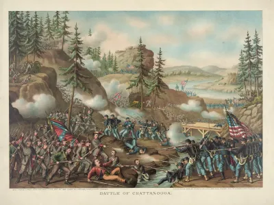 Battle Of Chattanooga Gen Thomas Charge Near Orchard Knob Nov 24 1863 Parts A O T Potomac Tenne Cumbd Engaged