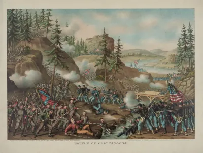 Battle Of Chattanooga Gen Thomas Charge Near Orchard Knob Nov 24 1863