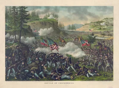 Battle Of Chickamauga Sept 19 20 1863 Federal Gen Rosecrans Com Confederate Gen Bragg Com