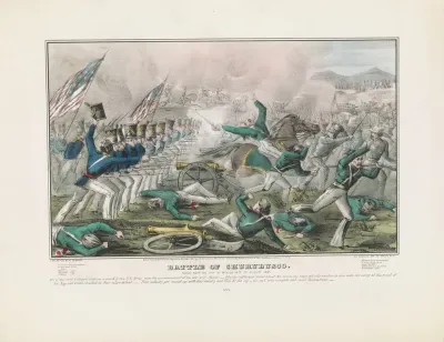 Battle Of Churubusco Fought Near The City Of Mexico 20th Of August 1847