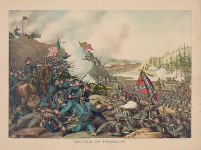 Battle Of Franklin November 30 1864 Union Gen Schofield Conf Gen Hood