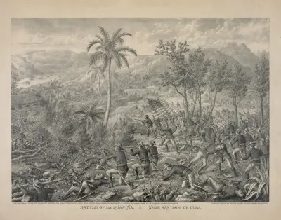 Battle Of La Quasina Near Santiago De Cuba