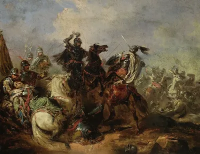 Battle Of Lithuanians With The Teutonic Knights