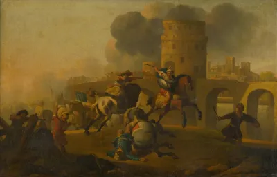 Battle Scene Battle Outside The City Walls