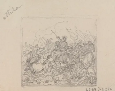 Battle Scene With Attila