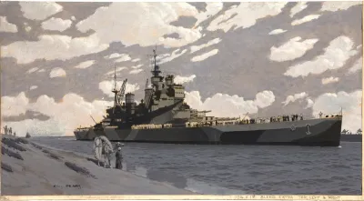 Battleship In Suez Canal Hms Howe