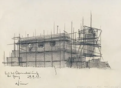 Bau Des Krematoriums Bei Graz