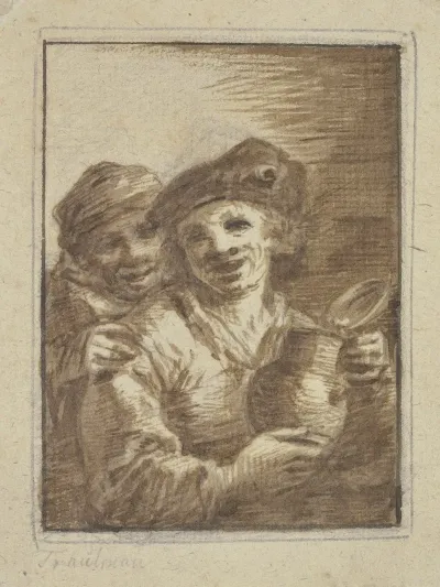 Bauer Und Bauerin Mit Einem Weinkrug