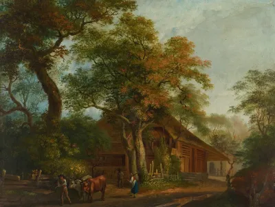 Bauern Bei Der Heuernte