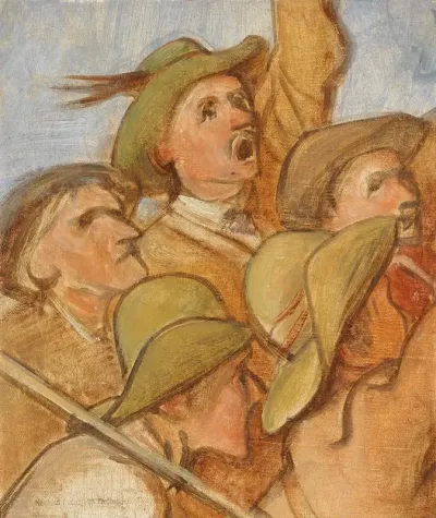 Bauern Tiroler Freiheitskampfer Olskizze