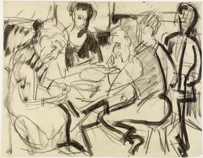 Bauernfamilie Am Tisch