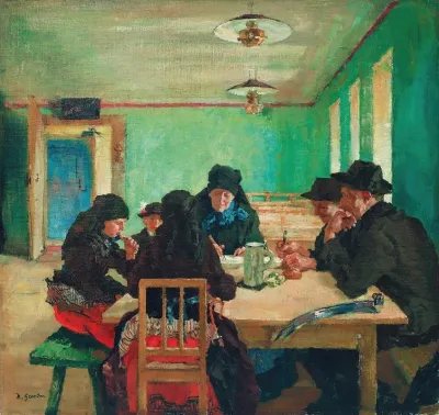 Bauernfamilie Der Brotzeit