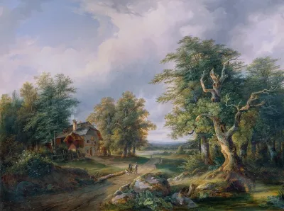 Bauerngehoft An Einer Waldstrase
