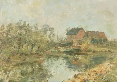 Bauerngehoft Mit Teich