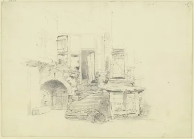 Bauernhaus Auf Altem Gemauer Links Das Kellertor Rechts Der Schweinestall