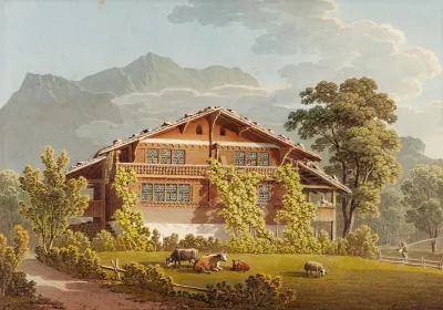 Bauernhaus Bei Brienz Und Brienz Rothorn