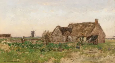 Bauernhauser Mit Windmuhle
