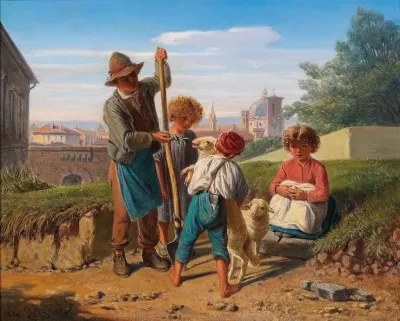 Bauernkinder Vor Den Toren Von Florenz