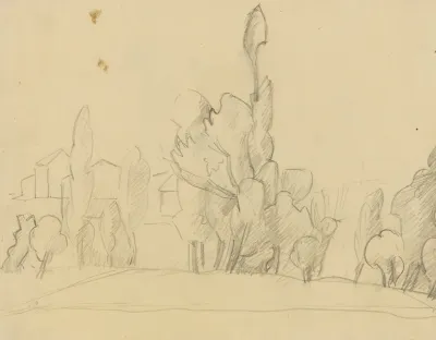 Baumlandschaft Mit Hausern