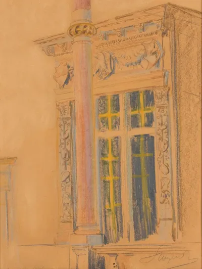 Bay Window In The Eastern Wing Of The Wawel Castle