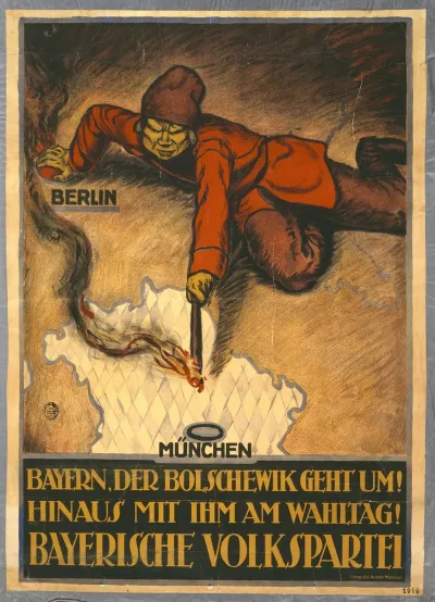 Bayern Der Bolshewik Geht Um Hinaus Mit Ihm Am Wahltag