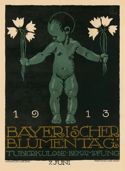 Bayrischer Blumentag Tuberkulose Bekampfung 1913