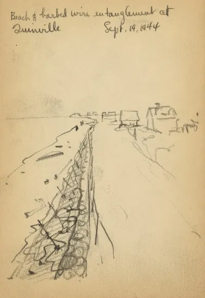 Beach Barbed Wire Entanglement At Quineville