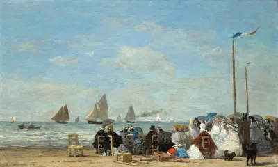 Beach Scene At Trouville