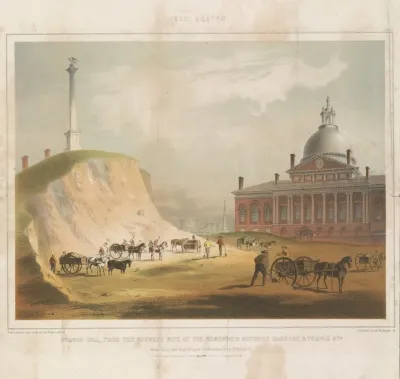 Beacon Hill From The Present Site Of The Reservoir Between Hancock Temple Sts