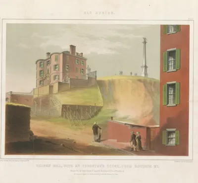 Beacon Hill With Mr Thurstons House From Bowdoin St