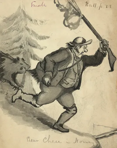 Bear Chase In Norway