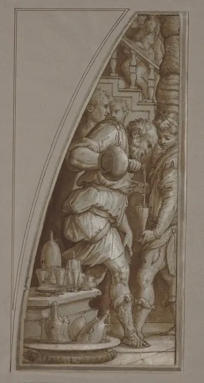 Bearded Man Filling A Glass