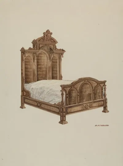 Bed Burl Walnut