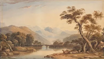 Beddgelert Bridge With Snowdon Beyond