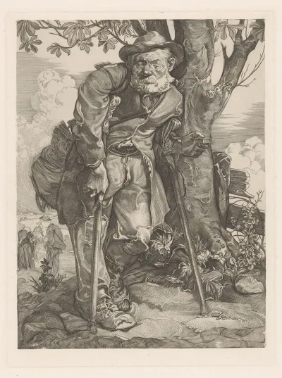 Bedelaar Met Krukken