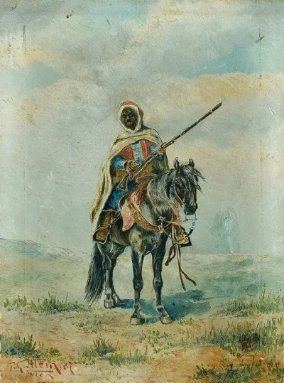Beduine Zu Pferd