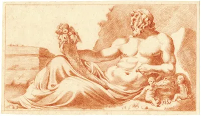 Beeld Van De Riviergod Tiber