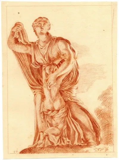 Beeld Van Niobe En Een Van Haar Kinderen