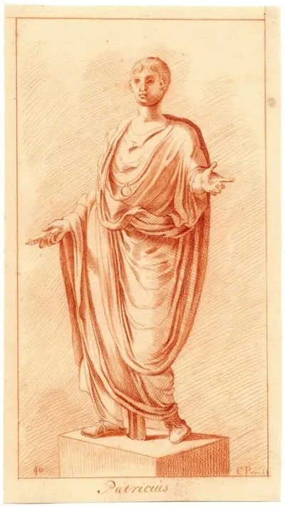 Beeld Van Staande Jongen In Toga
